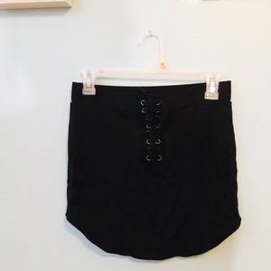 dolphin hem tight mini skirt